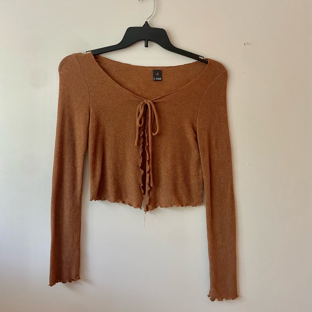 front tie sweater